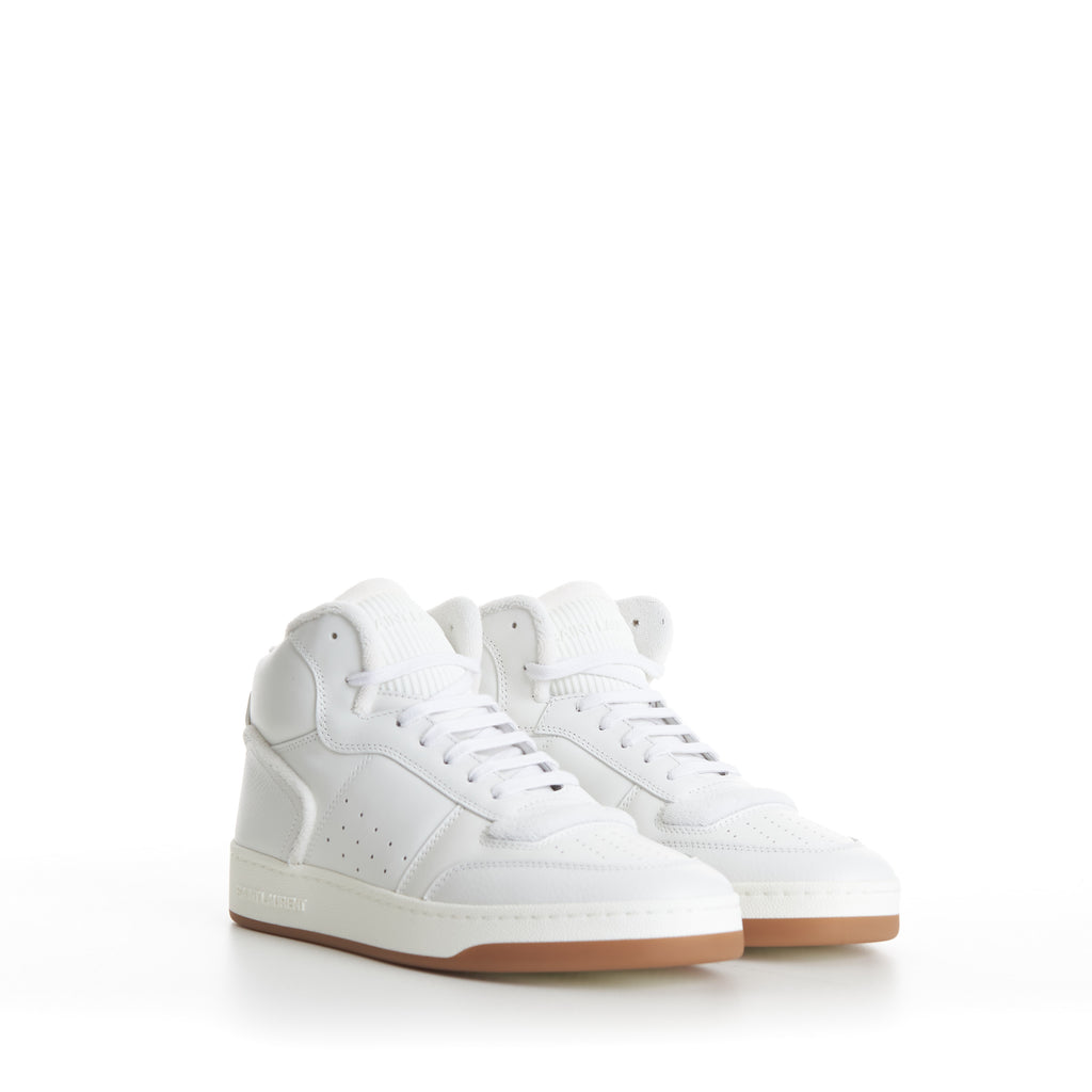 SL/80 Vintage White Mid-top Sneakers - Smooth & Grained