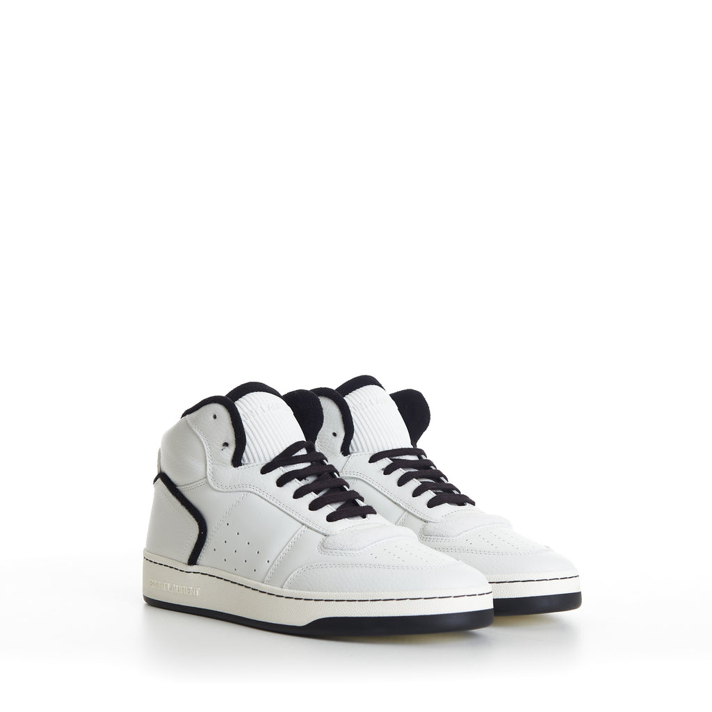 SL/80 White Mid-top Sneakers - Smooth & Grained Leather – CHIIIQ