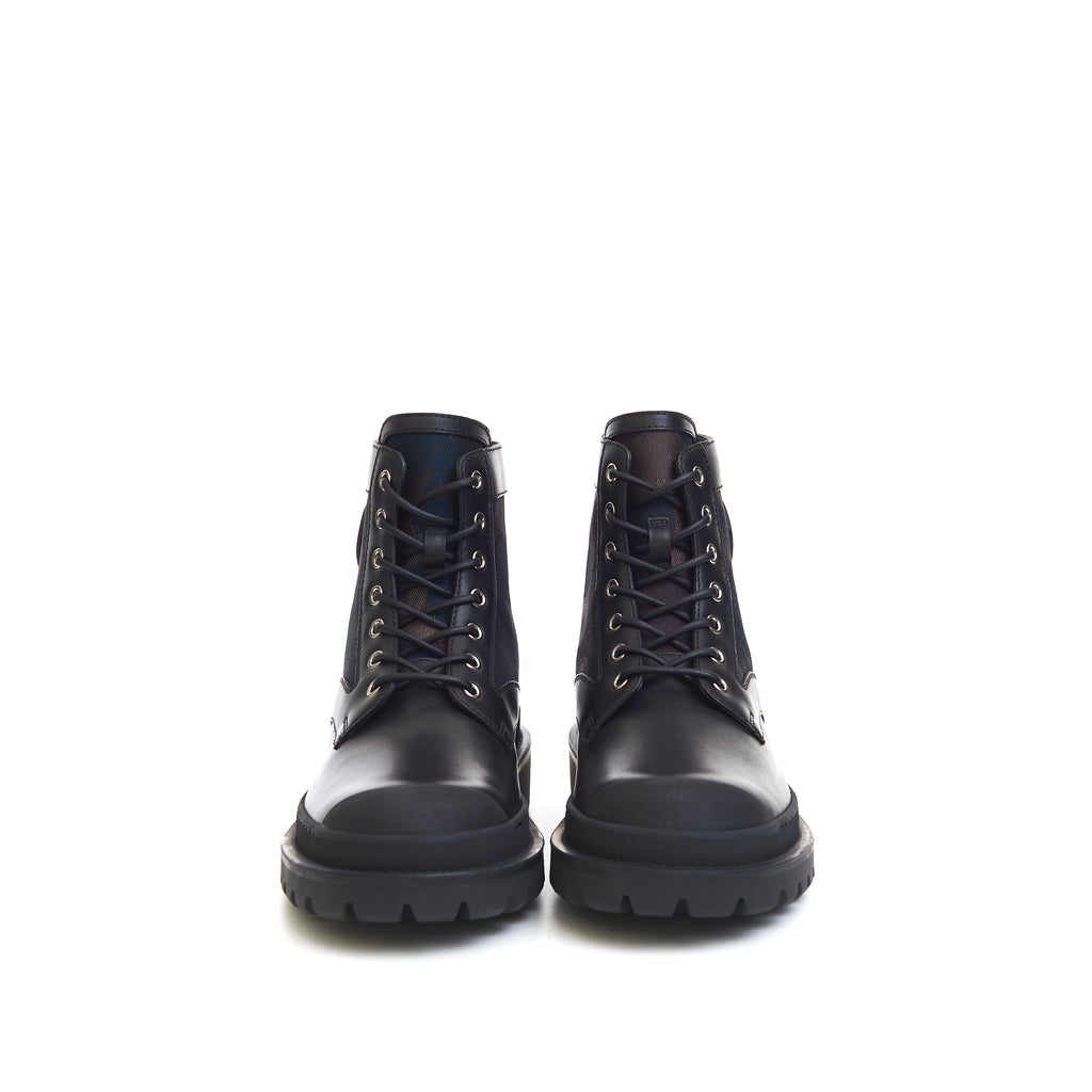 x Peter Doig Explorer Ankle Boots In Black Smooth Calfskin