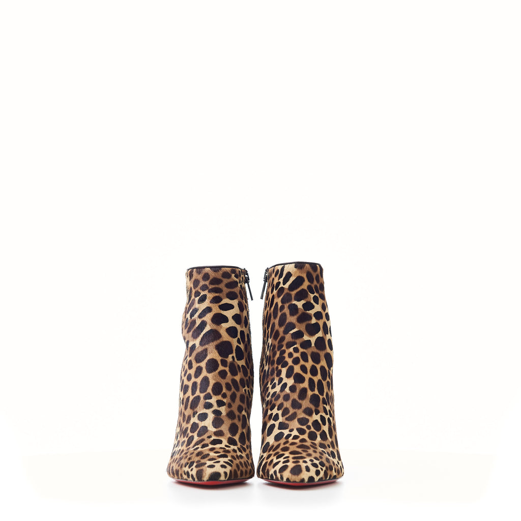 ChristianLouboutin ショートブーツ レオパード柄 セール】 レオパードフラットショートブーツ◇ （ブーツ