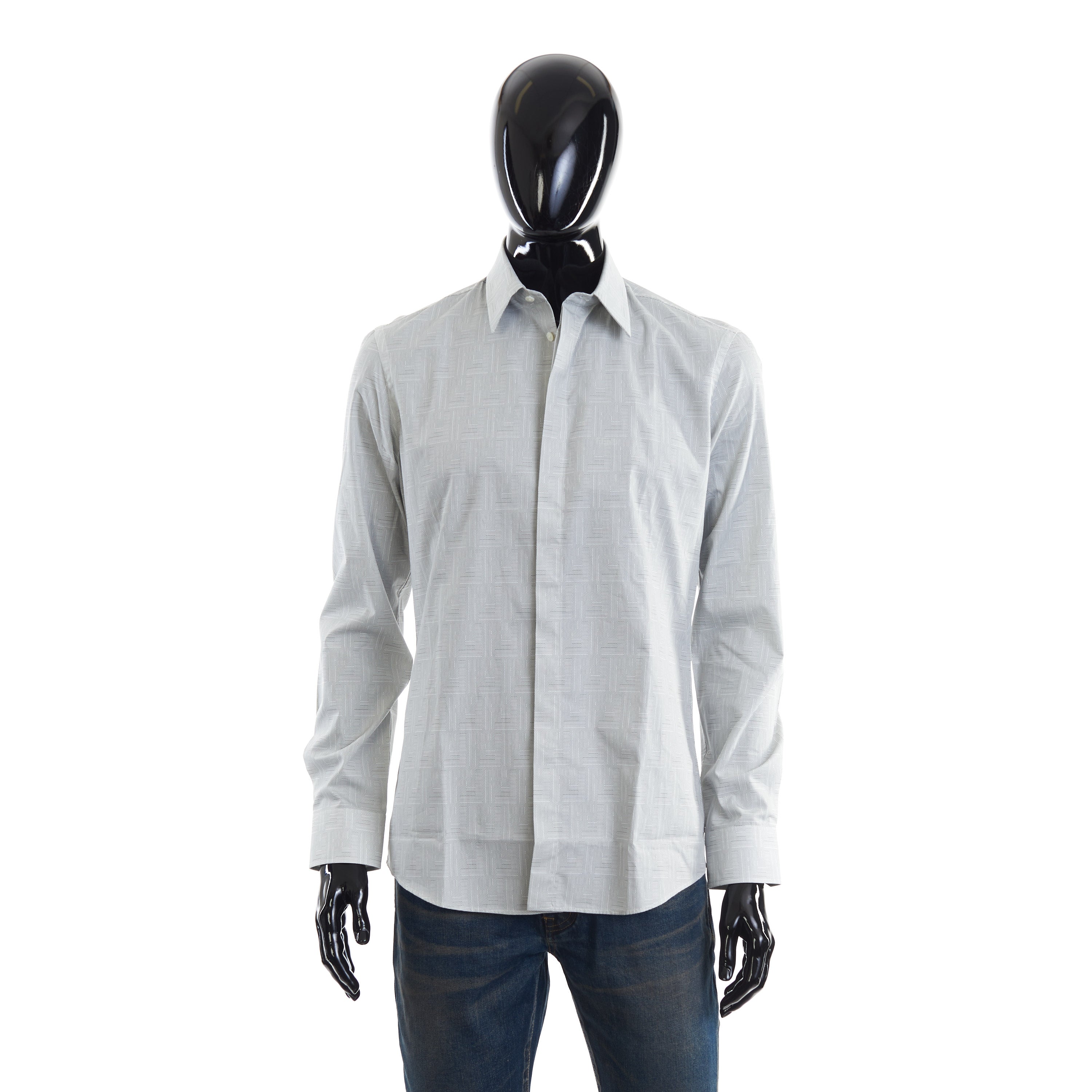 fendi dress shirt Beige Fendi Shadow Motif Shirt – CHIIIQ