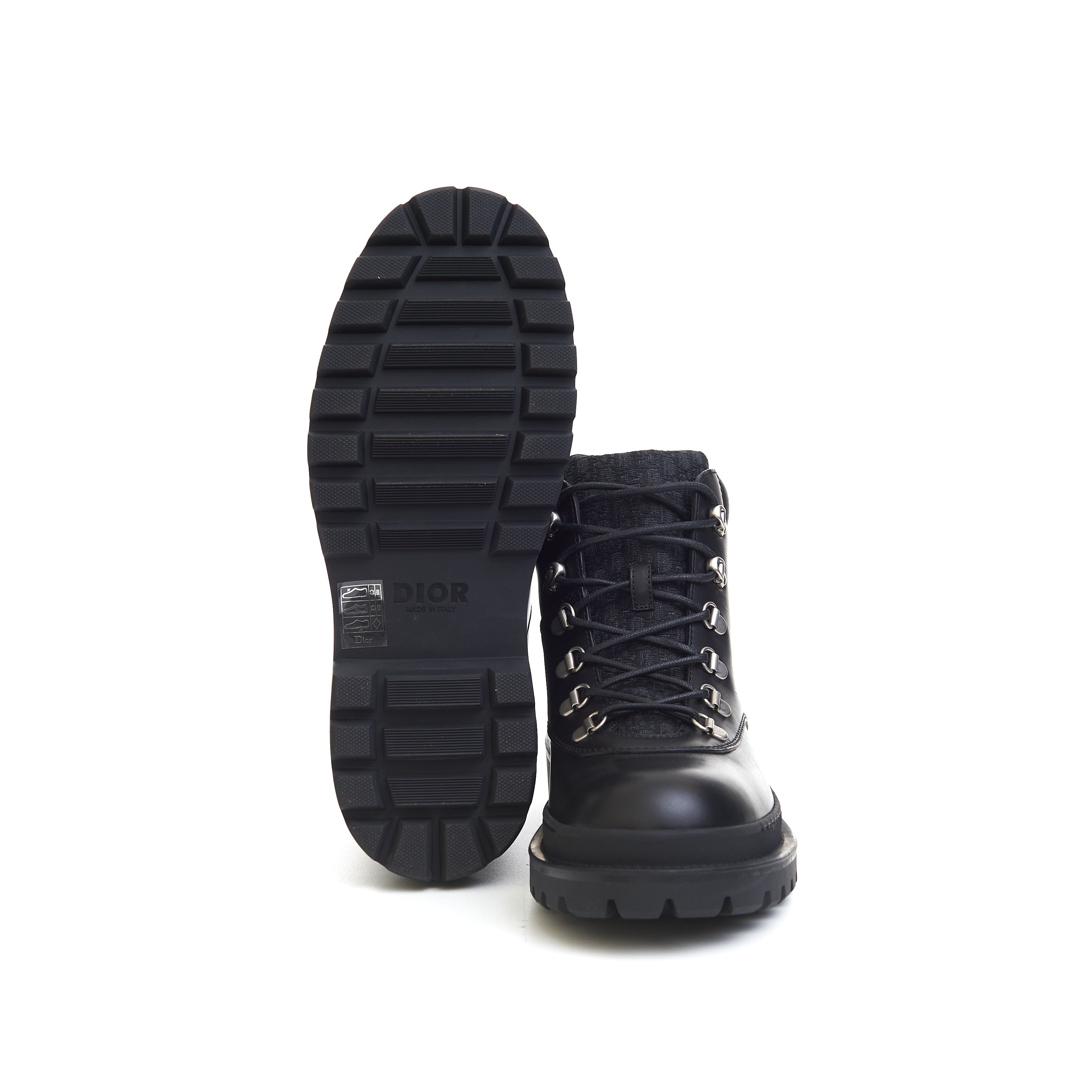 Dior oblique and black calfskin boots hotsell