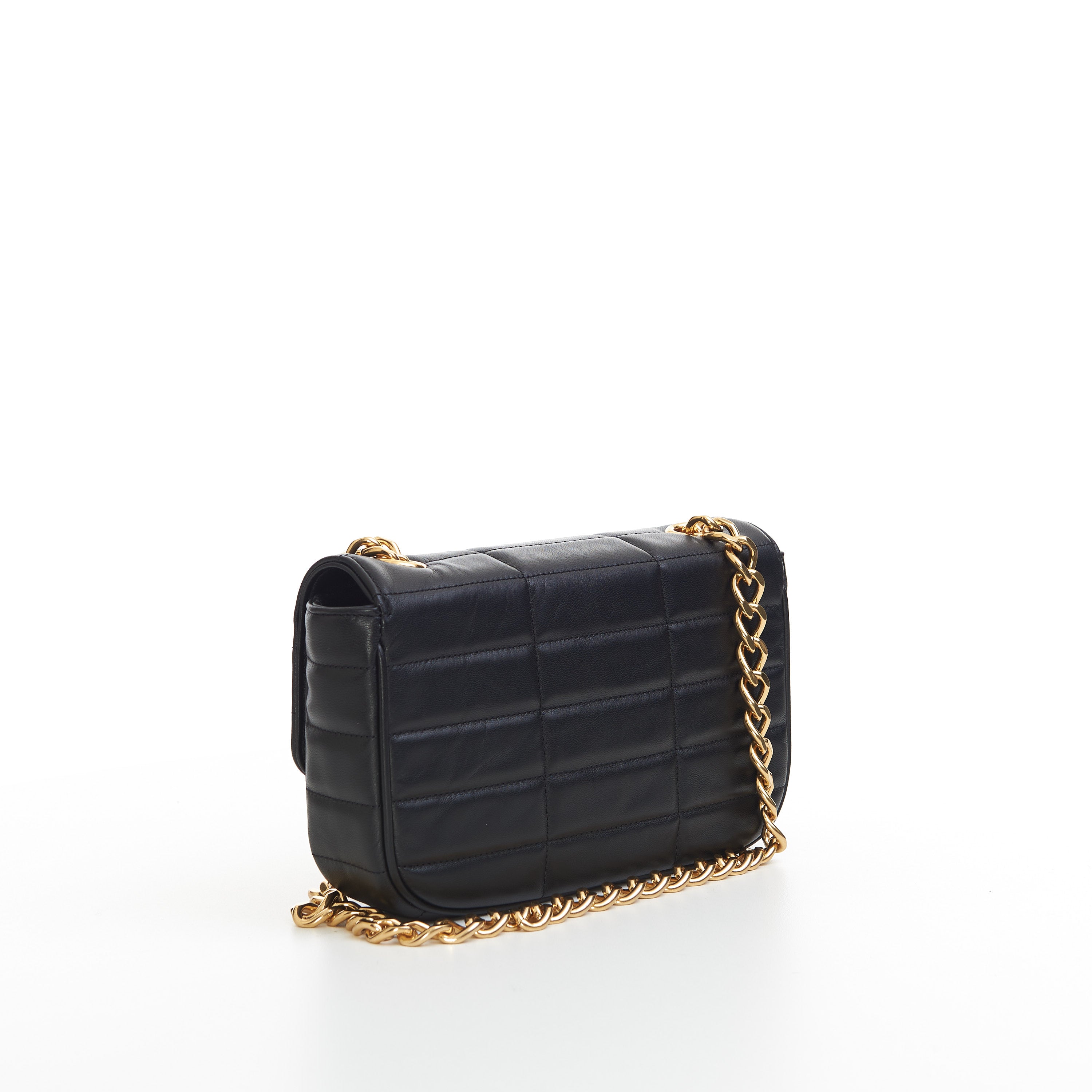 Chain Shoulder Bag Matelasse Monochrome Celine In Black